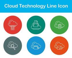 Cloud Technology Vector Icon Set