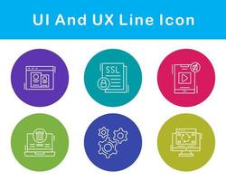 ui y ux vector icono conjunto