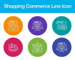 compras comercio vector icono conjunto