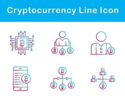 Bitcoin And Cryptocurrency Vector Icon Set