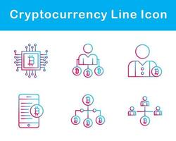 bitcoin y criptomoneda vector icono conjunto