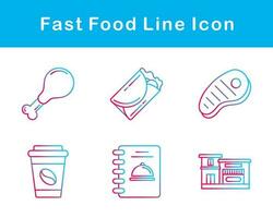 Fast Food Vector Icon Set