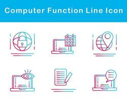 computadora función vector icono conjunto