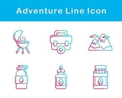 conjunto de iconos de vector de aventura