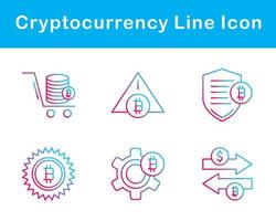 bitcoin y criptomoneda vector icono conjunto