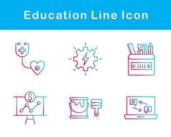 conjunto de iconos de vector de educación