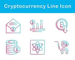 Bitcoin And Cryptocurrency Vector Icon Set