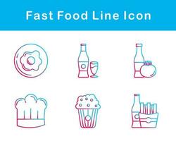 Fast Food Vector Icon Set