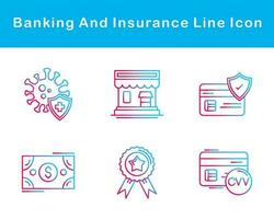 Banking And Insurance Vector Icon Set