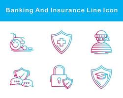 Banking And Insurance Vector Icon Set