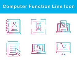 Computer Function Vector Icon Set