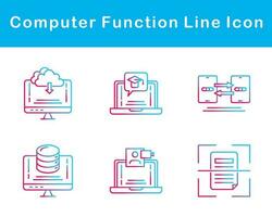 computadora función vector icono conjunto