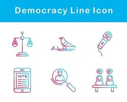 democracia vector icono conjunto