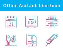 Work Office And Job Vector Icon Set