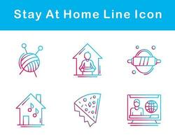 Stay At Home Vector Icon Set