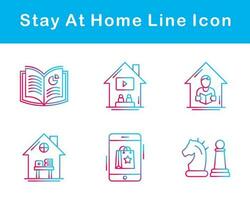 Stay At Home Vector Icon Set