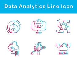 datos analítica vector icono conjunto