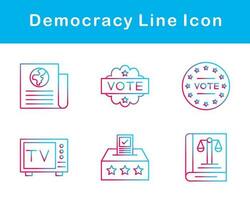 democracia vector icono conjunto