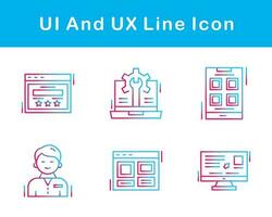 ui y ux vector icono conjunto