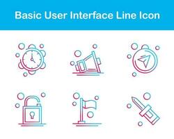 básico usuario interfaz vector icono conjunto