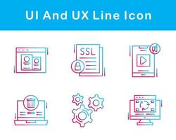 ui y ux vector icono conjunto