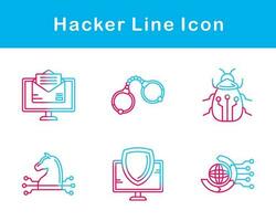 conjunto de iconos de vector de hacker