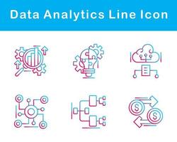 datos analítica vector icono conjunto