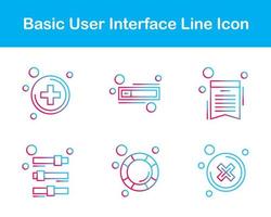 Basic User Interface Vector Icon Set