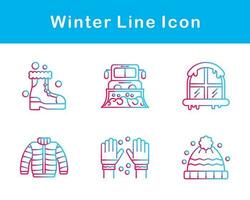 invierno vector icono conjunto