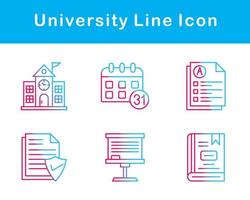 Universidad vector icono conjunto