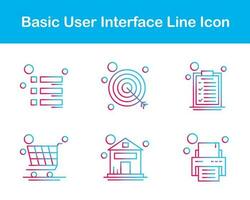 Basic User Interface Vector Icon Set