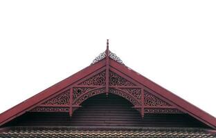 classic gable house architecture style thailand on white background photo