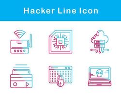 conjunto de iconos de vector de hacker