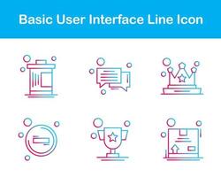 básico usuario interfaz vector icono conjunto