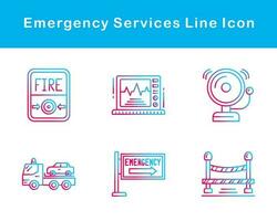 emergencia servicios vector icono conjunto