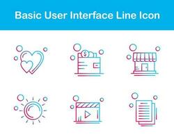 Basic User Interface Vector Icon Set