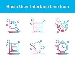 básico usuario interfaz vector icono conjunto