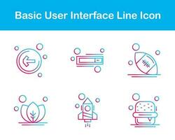 básico usuario interfaz vector icono conjunto