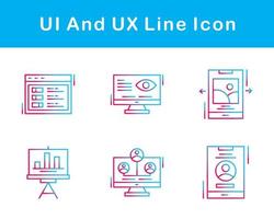 ui y ux vector icono conjunto