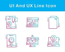 ui y ux vector icono conjunto