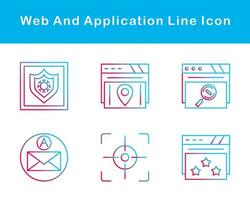 web y solicitud vector icono conjunto