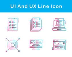 ui y ux vector icono conjunto