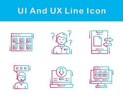 ui y ux vector icono conjunto