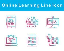 Online Learning Vector Icon Set