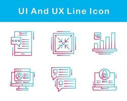 ui y ux vector icono conjunto