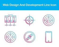 web diseño y desarrollo vector icono conjunto