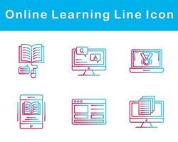 Online Learning Vector Icon Set