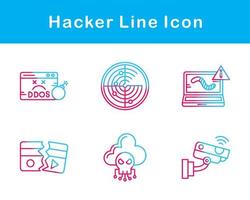 conjunto de iconos de vector de hacker