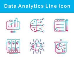 datos analítica vector icono conjunto