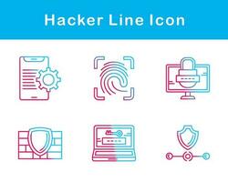 conjunto de iconos de vector de hacker